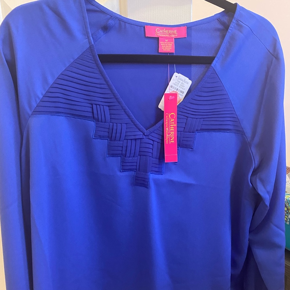 Catherine Maladrino purple blouse size M